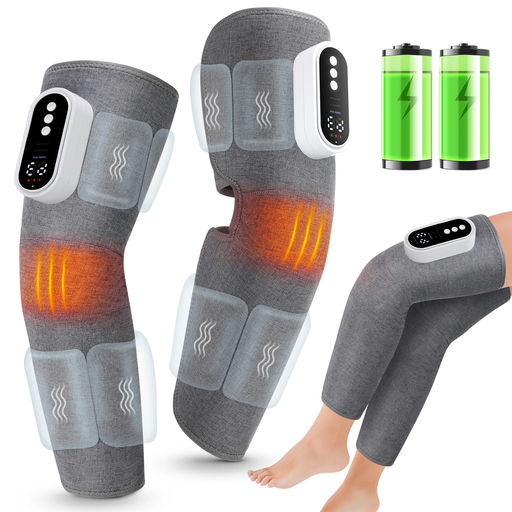 

Электрический массажер для ног икр, циркуляционный массажер под давлением воздуха, прессотерапия, кровообращение, снимает усталость мышц ног