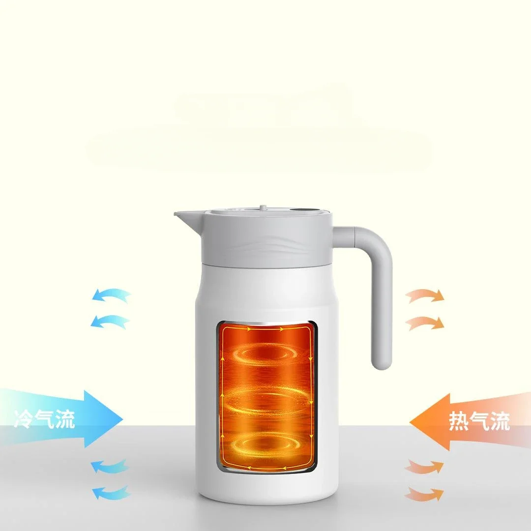 شاومي-وعاء العزل الحراري الفولاذ المقاوم للصدأ ، عرض درجة الحرارة الذكية ، قفل الأمان مشبك ، SUS316 ، 1500 1800 مللي