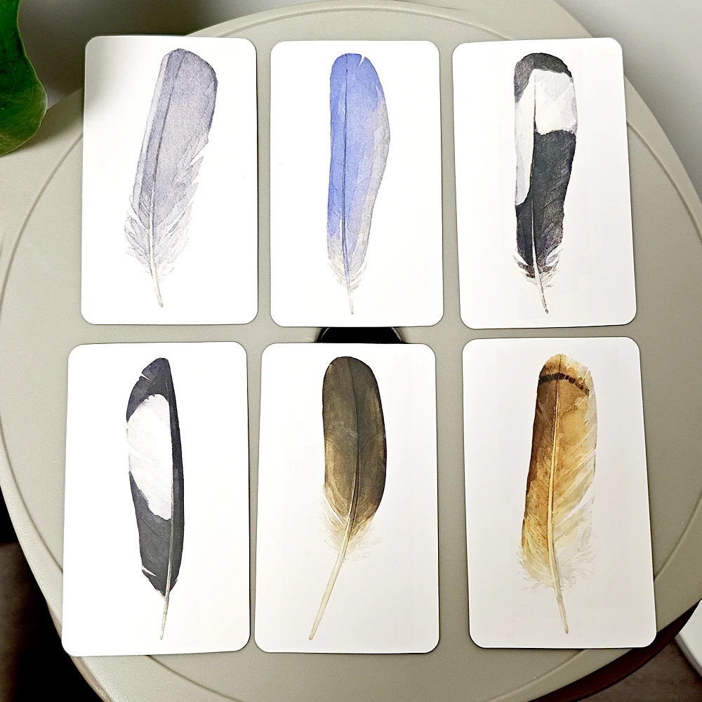 10.3*6cm Divine Feather Messenger Oracle Card Games 44 Pcs Cards Inspirational Deck