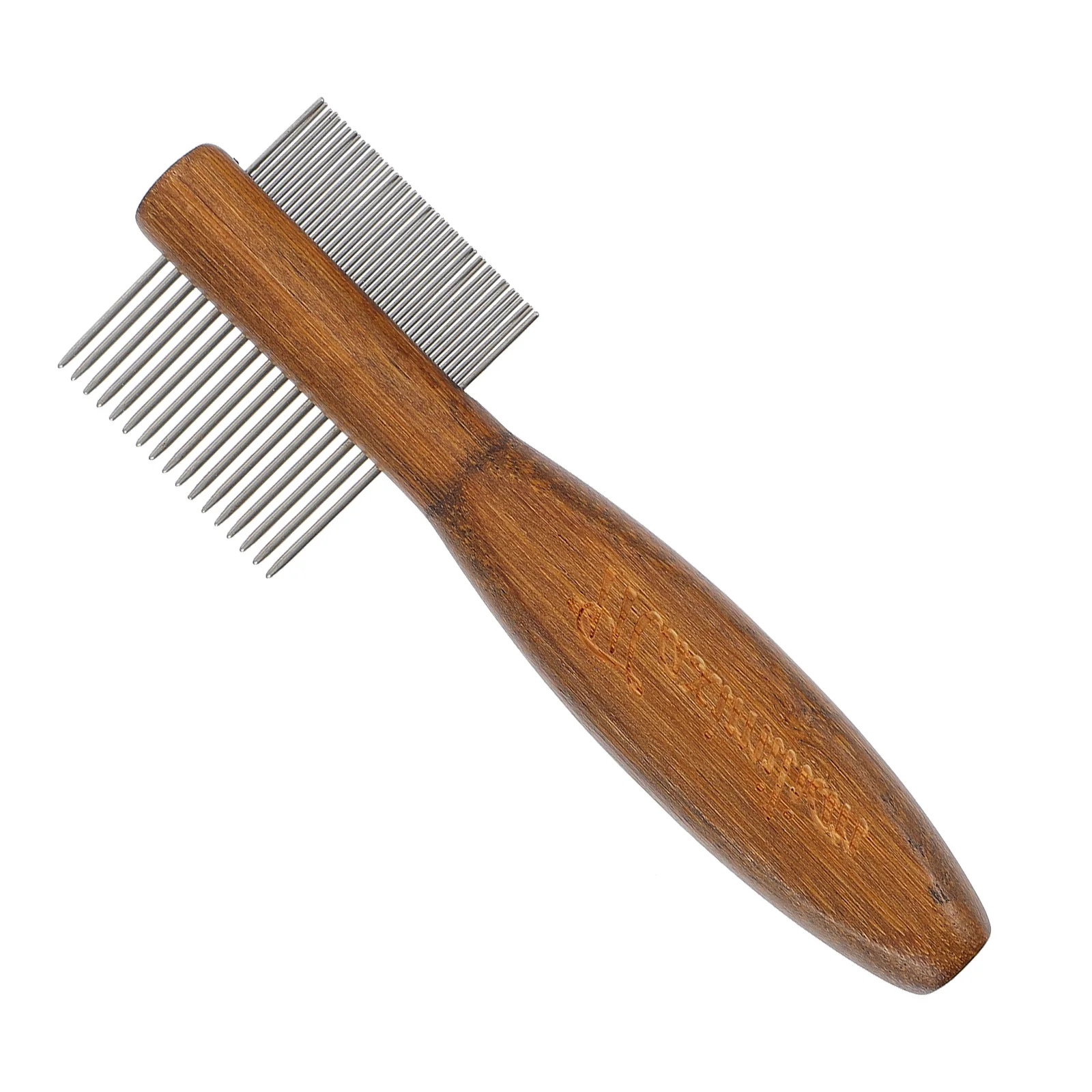 

1pc Pet Comb Double-Sided Wooden Handle Deshedding Brush For Dogs Cats Flea Remover Grooming Tool Dog Cat Hair Removal Comb