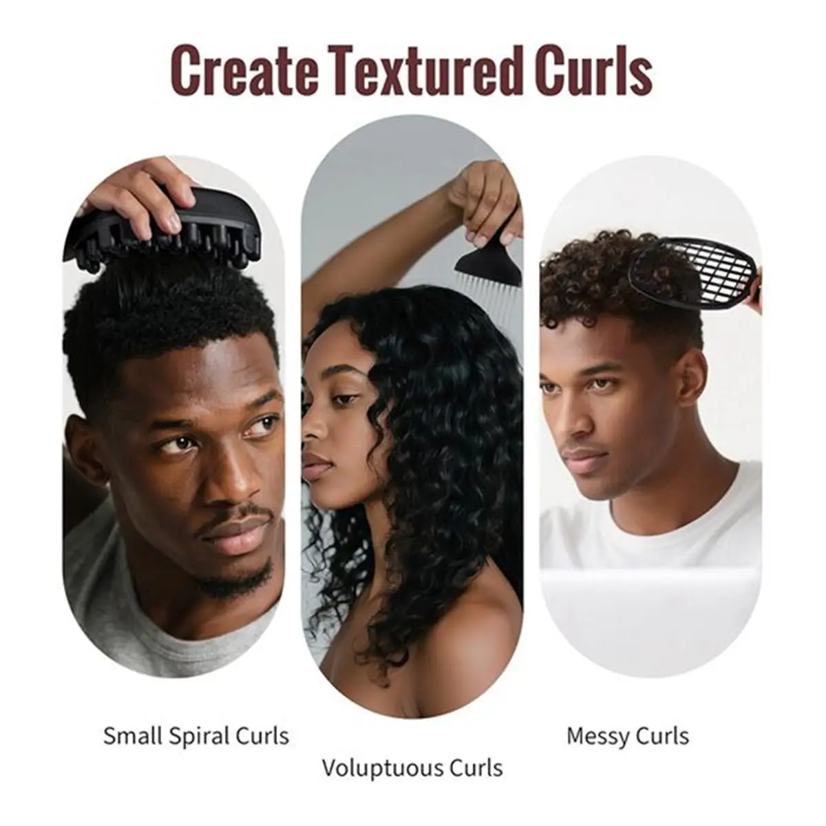 【A75U】 Premium Twist Hair Sponge Brush, Twist Styler Comb Set for Men & Women, Metal Brush Pick and Twist Comb for Afro, Curly