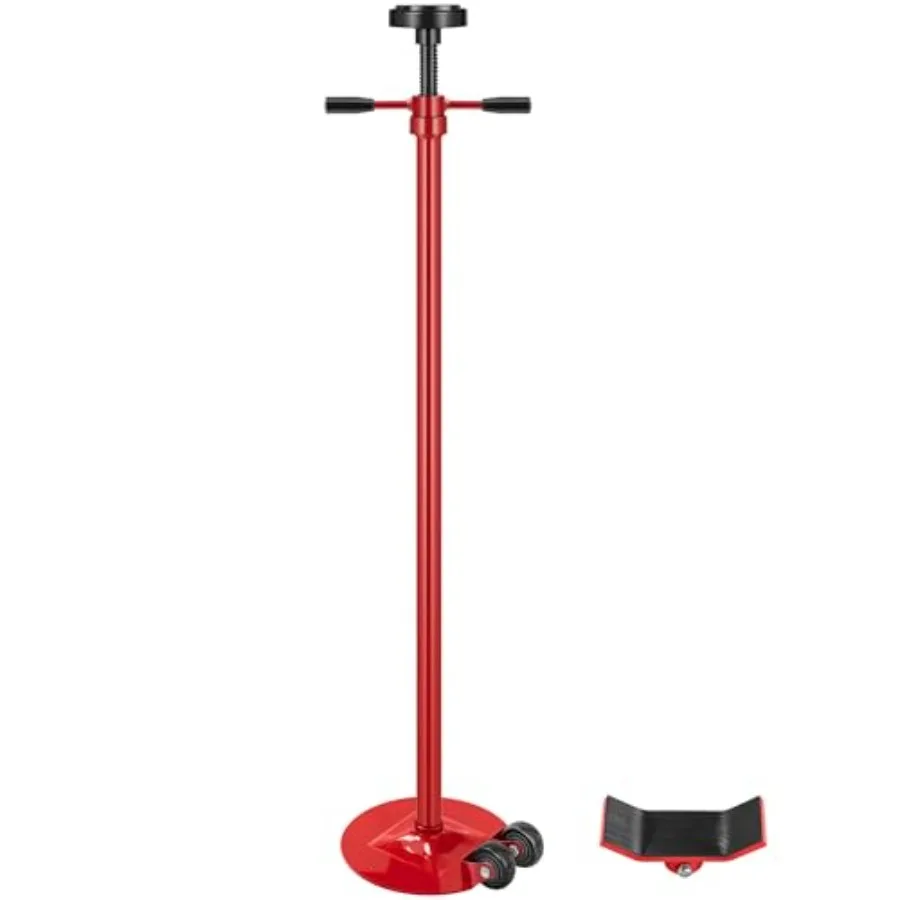 

Movable Underhoist Support Stand for automotive repair, steel base, black, 3/4 ton capacity, height adjustable from 52 to 76 in