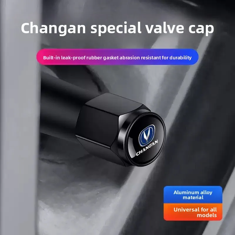 Car Wheel Tire Valve Caps Tyre Rim Stem Covers Sticker For Changan CS35 CS55 CS75 CS95 Plus EADO CX70 CS85 UNI-T UNI-K Oshan X7