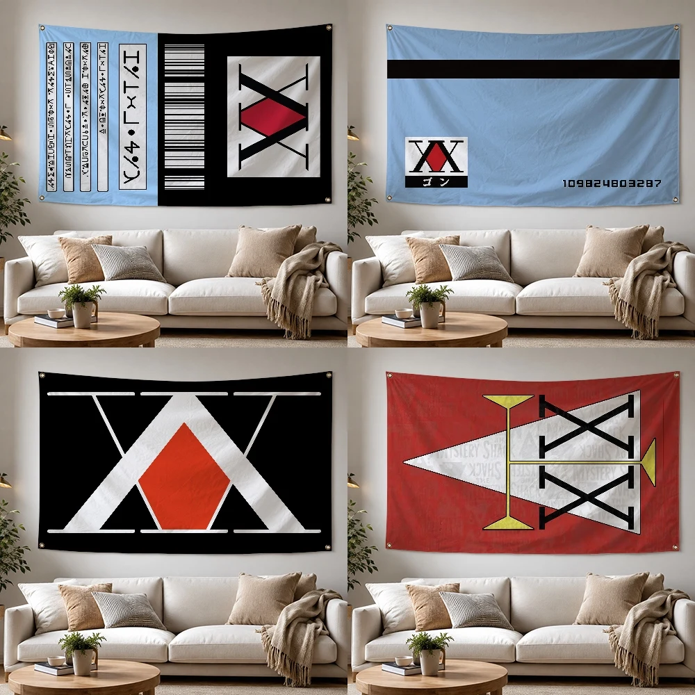 Hunter × Hunter Hunter License Outdoor Flag for Home Camping Party Club Decor Garden Yard Wall Hanging Banner