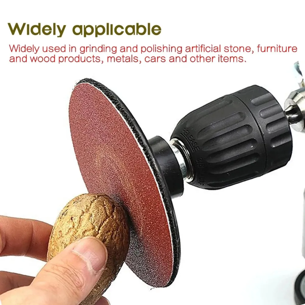 10 Stuks 100 Mm Schuurschijf 60-2000 Grit Schuurpapier Buffing Wheel Klittenband Steunschijven Voor Elektrische boor Grinder Rotary Gereedschap