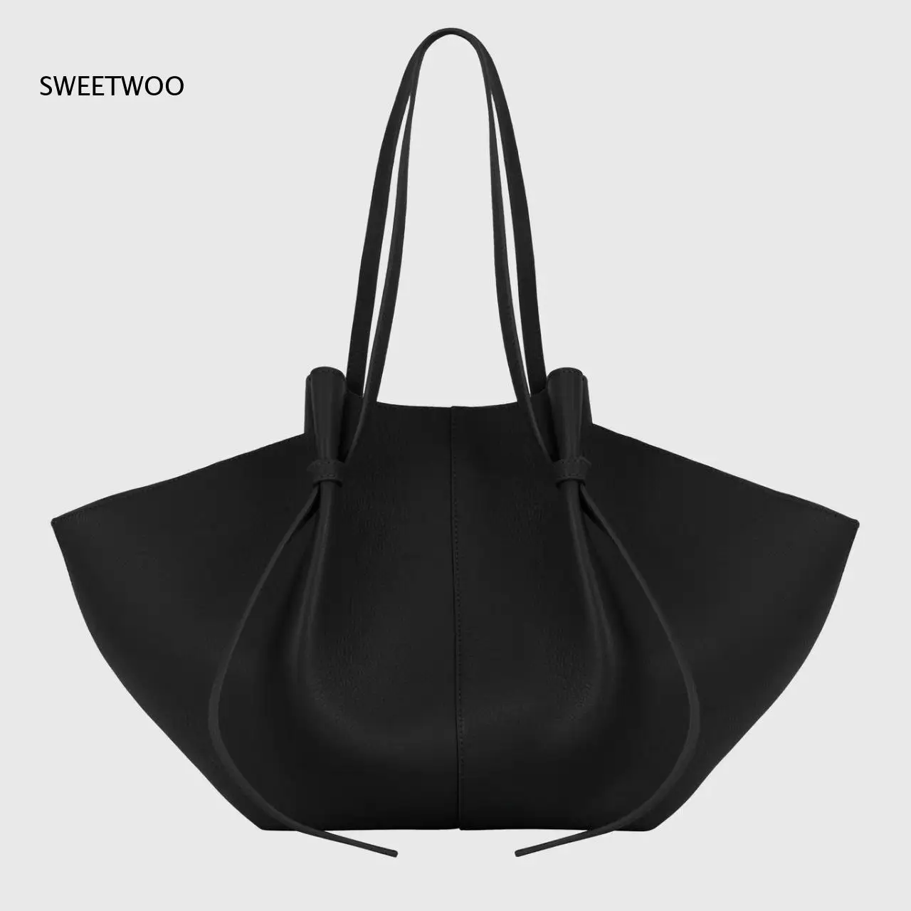 Women Wing Shaped Large Capacity Tote Bag Woven Leather Texture Casual Shoulder Handbag - view 3