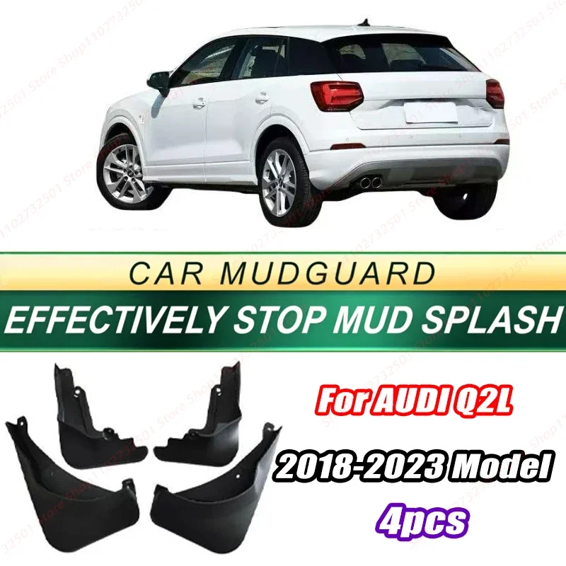 For AUDI Q2L 2018-2023 Model 4PCS Front Rear Mud Flaps Splash Guards Fender Mudguards Auto Accessories