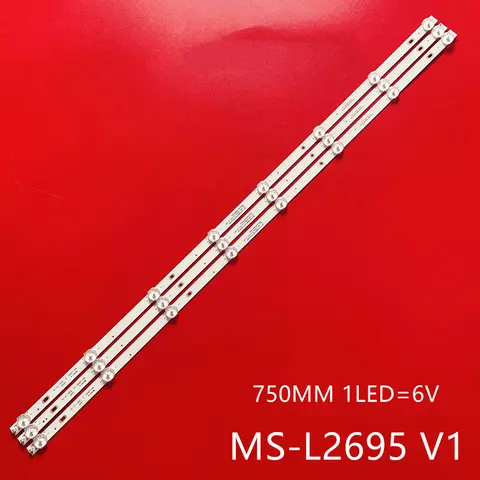 750mm LED 백라이트 스트립 바 8 램프 MS-L2695 V1 ECON EX-40FS001B Rca Rtv4019sm 6V/LED LC-40Q3000U 40DFS69 LC-40Q5020U