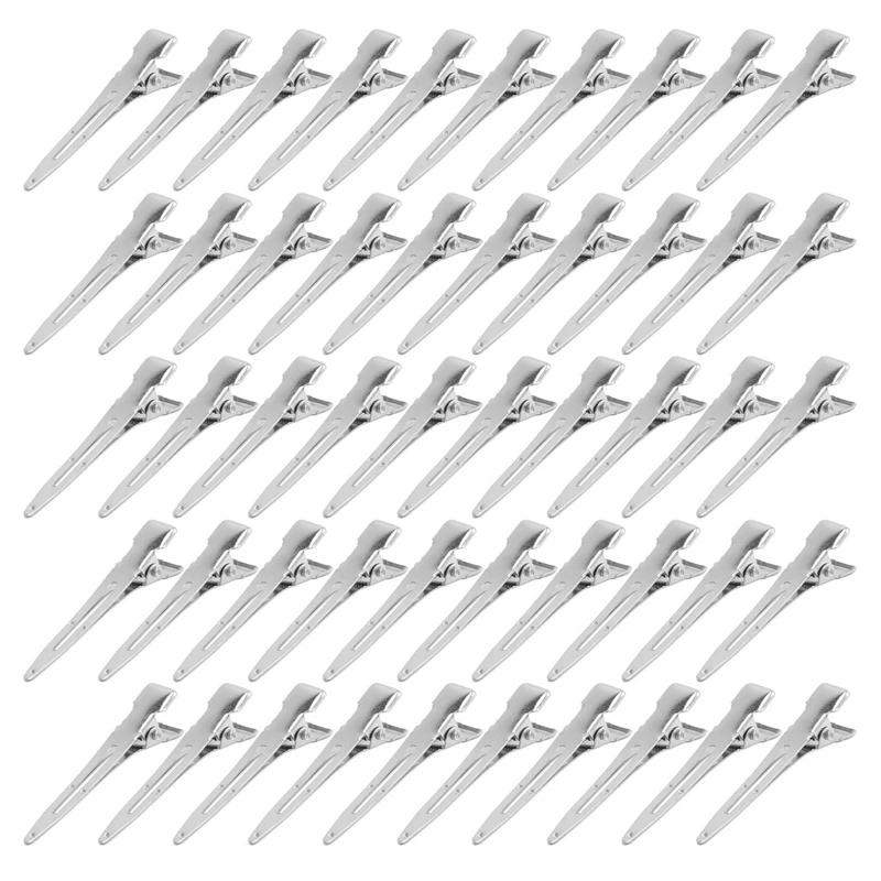 

100Pcs 45Mm Hair Clips Girl Hair Bows Single Prong Alligator Clips Bobby Pin