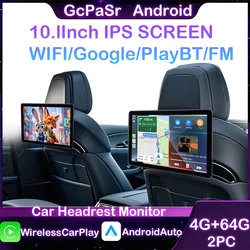 GcPaSr Android Auto CarPlay Car Screens Rear Seat Monitor For Headrest TV Screen WiFi Movie/Netflix/Youtube Online Video Player