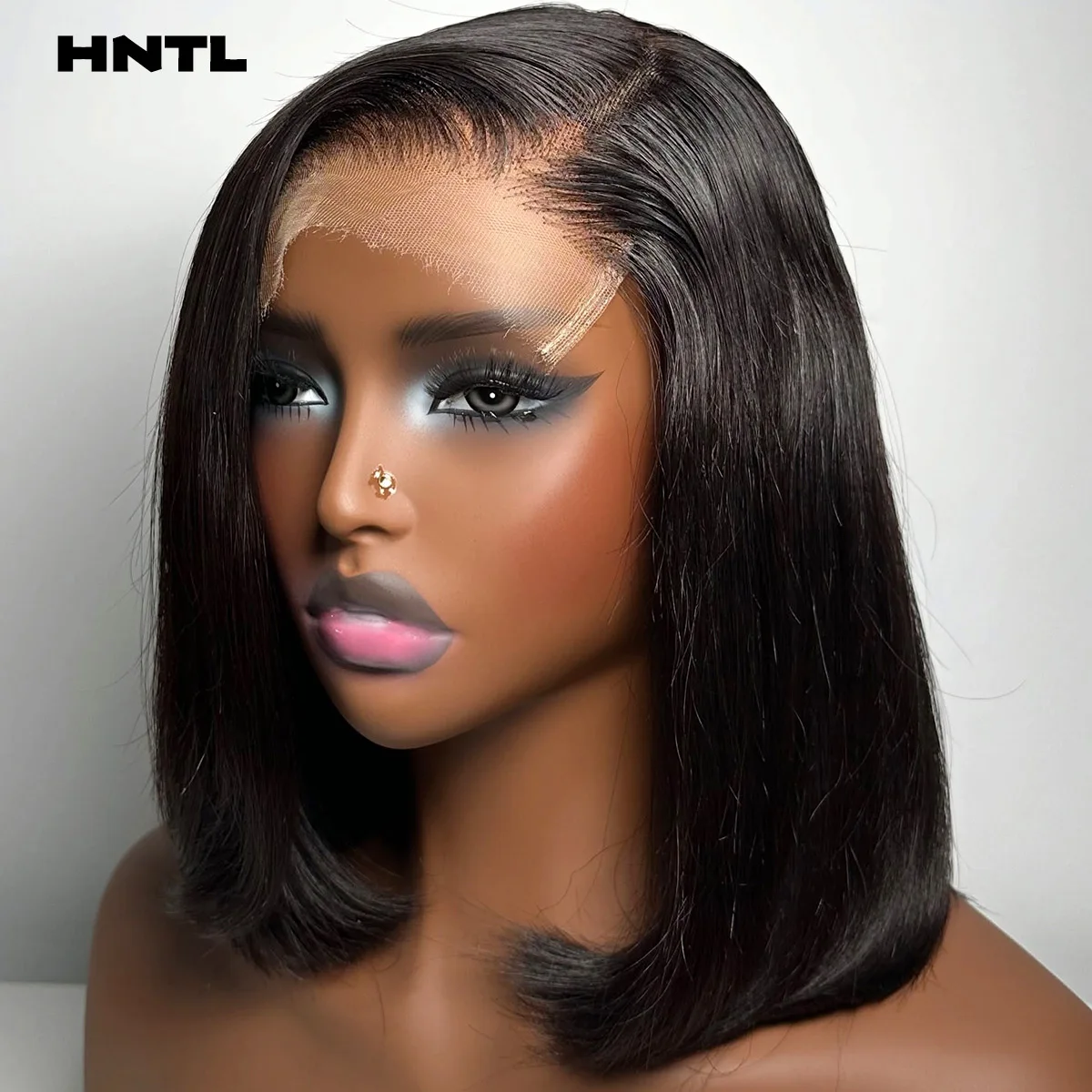 Side Parting 5by5 HD Swiss Lace Bob 100% Human Hair 13x6 13x4 HD Lace Front Straight Glueless Bob Wigs Pre Plucked Ready to Wear