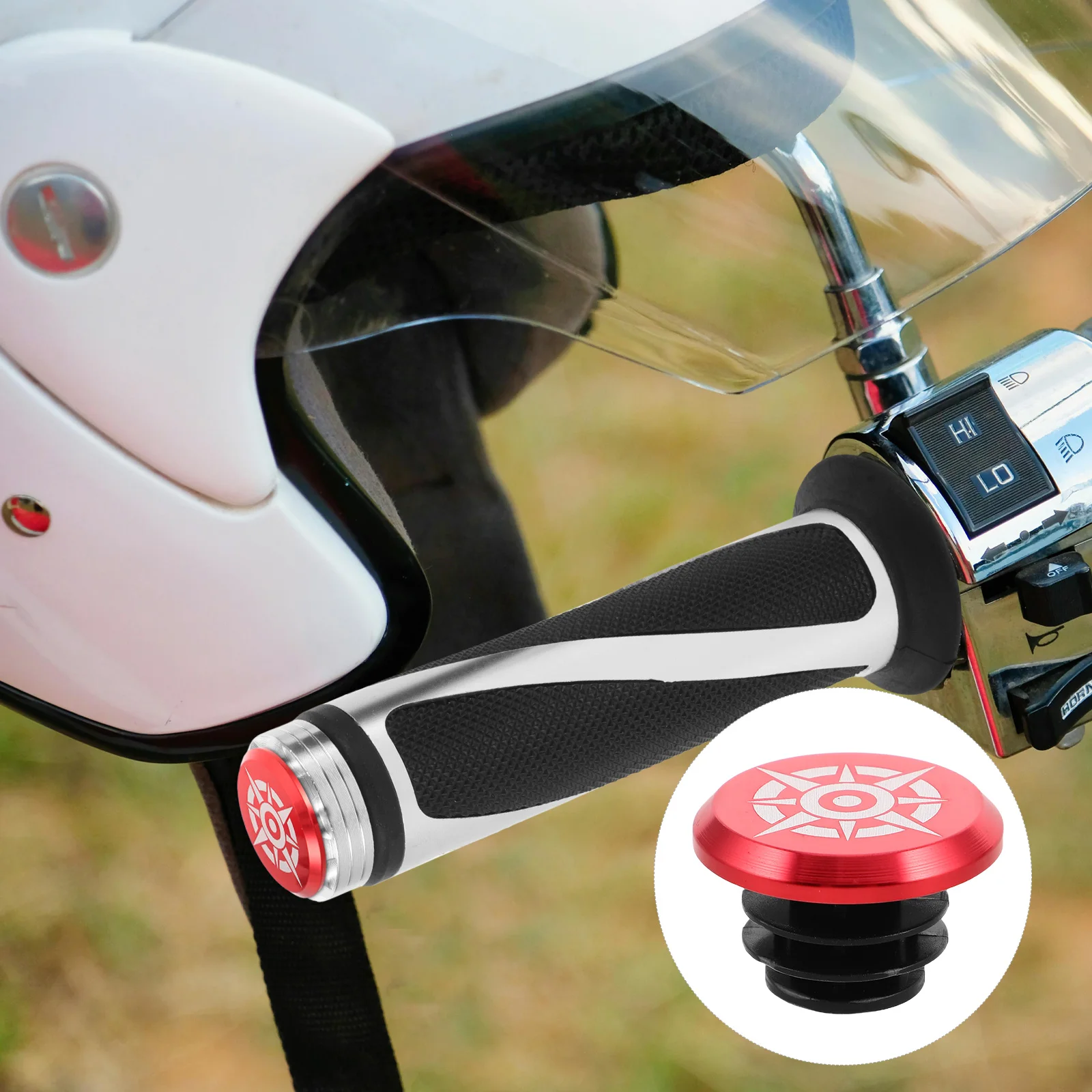 

1Pair Aluminum Alloy Handlebar End Plugs Durable Lightweight Bike Bar End Caps Secure Mountain Folding Bicycle