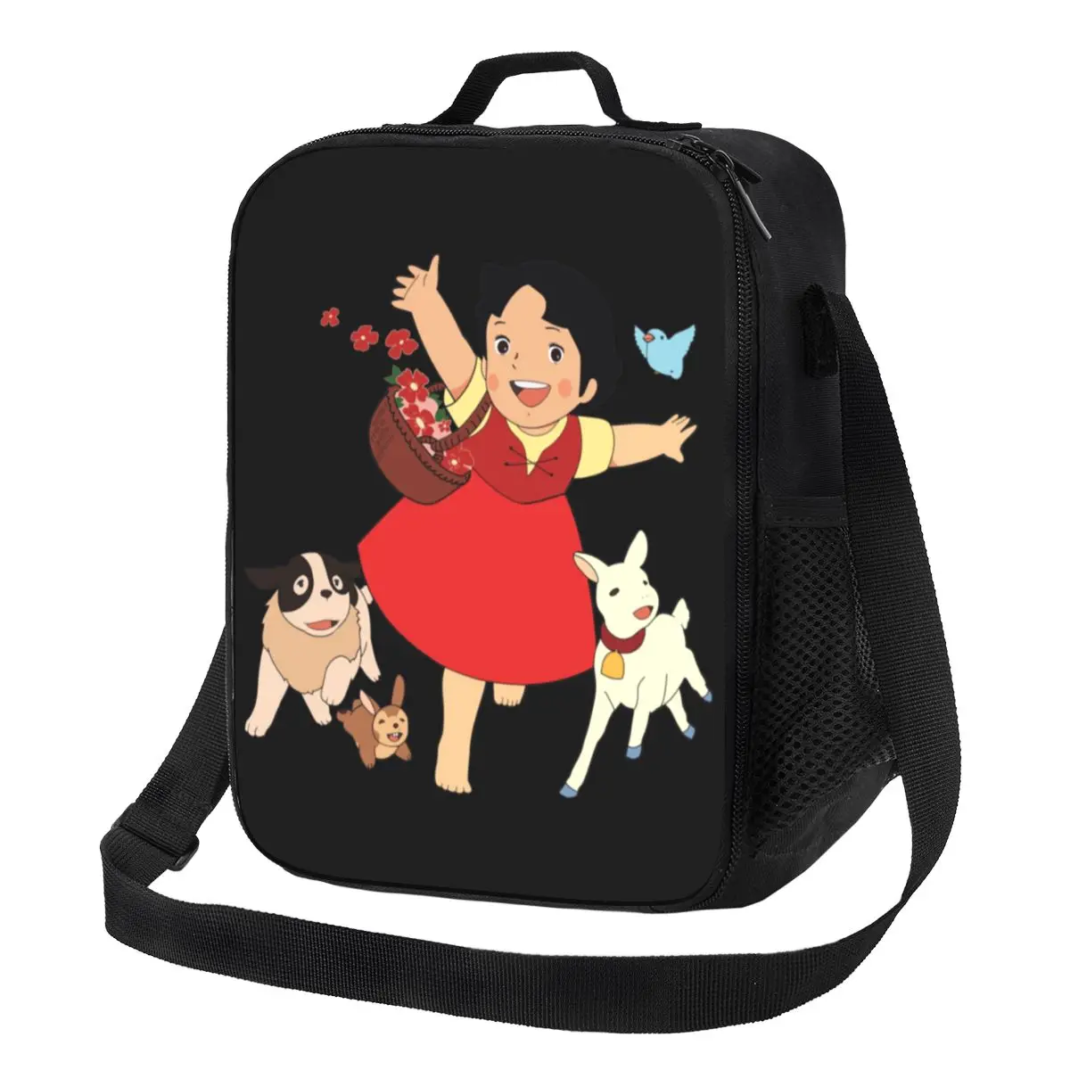 Heidi The Girl Lunch Bag For Child Anime Lunch Box Retro Work Cooler Bag Portable Oxford Tote Food Bags