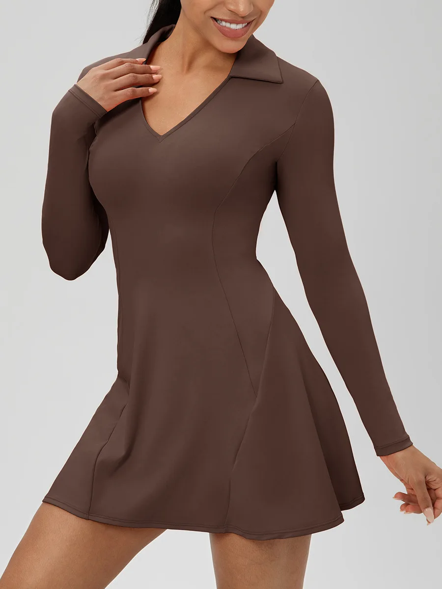 Vestidos Vestido para mujer Maxi Rayón Frill Smocking Cintas Ajustadas Viajes urbanos Cuello blanco Ropa de trabajo moderna minimalista Navidad