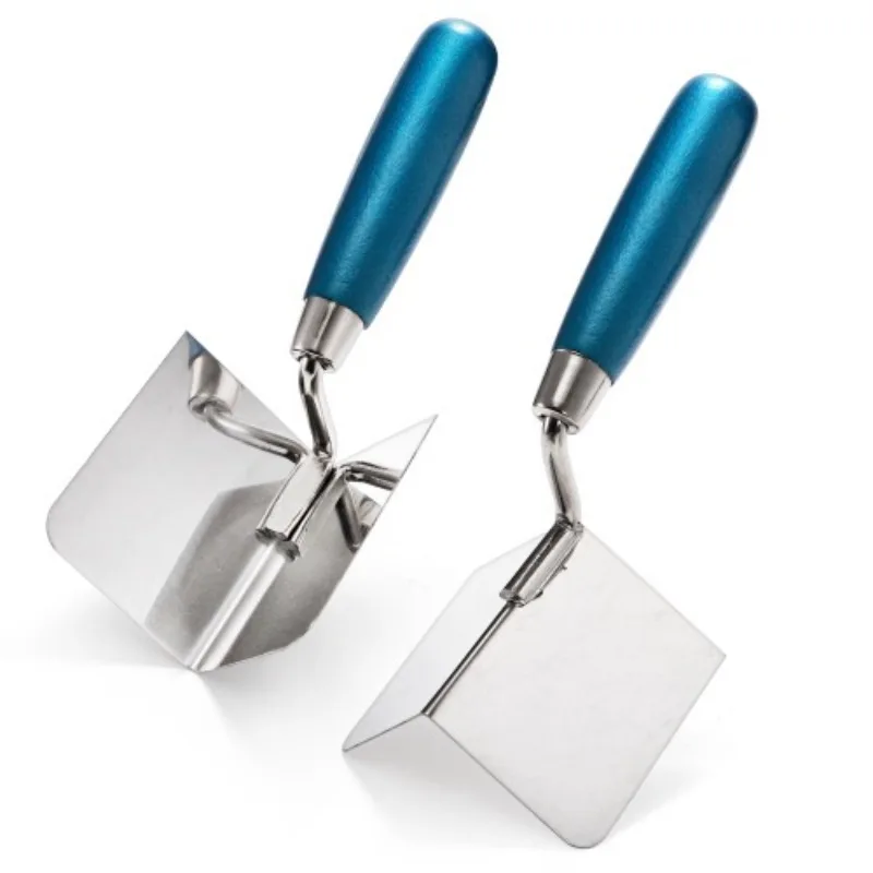 Stainless Steel Internal & External Corner Tool, Wall Inside Outside Corner Finishing Trowel, Plaster Corner Scraping Tool for D
