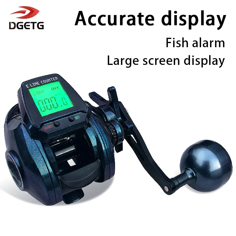 

DGETG-Electric Lure Casting Reel, 7.2:1 Gear Ratio, Accurate Reel Line Counter, Large Display, Bite Alert, Depth Reel