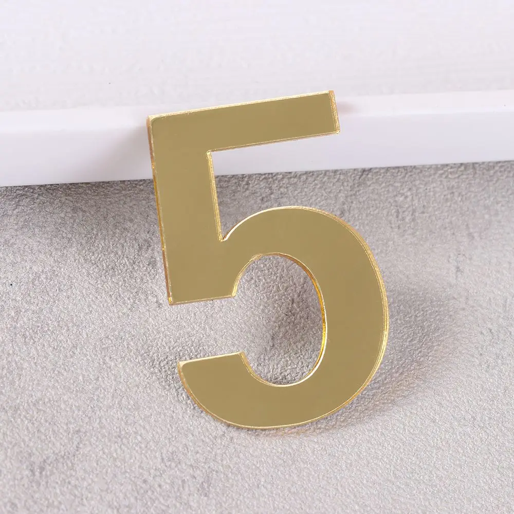 1Pcs Home Hotel Home Sticker Address Self-adhesive Door Plate Number Door Numeral Plaque House Drawer Sign Gate Digits