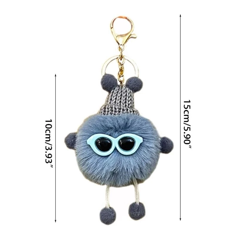 Porte-clés pompon mignon, boules fourrure, porte-clés en peluche, porte-clés pendentif mignon, 15UB