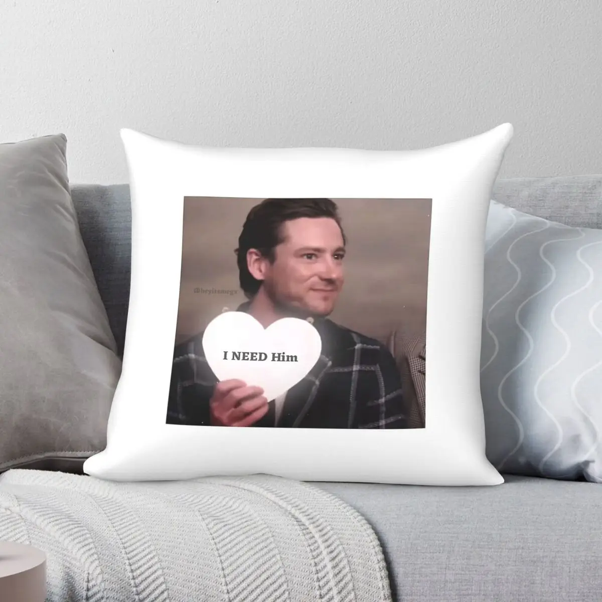Lewis Pullman Actor Square Pillowcase Polyester Linen Velvet Pattern Zip Decor Throw Pillow Case Sofa Cushion Cover