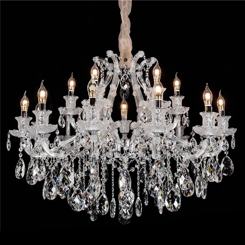 

MEEROSEE Crystal Chandelier Light Modern Luxury Pendant Lamparas Lighting Fixture Maria Theresa Luminaires Foyer Living Room