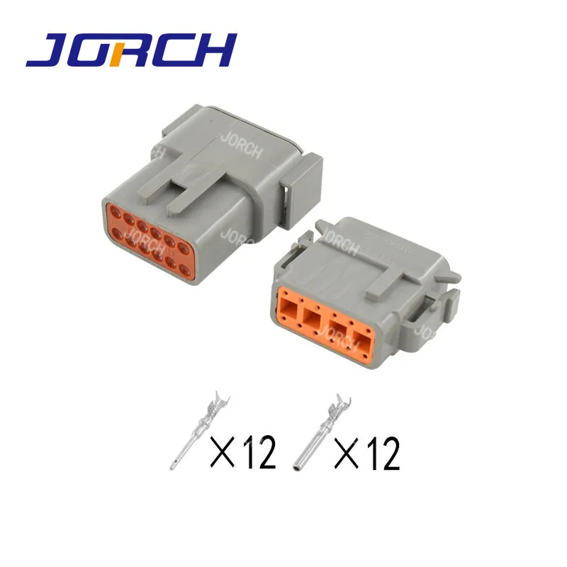 

12pin DTM Deutsch водонепроницаемый разъем, автомобильные разъемы, штепсельная вилка с булавками DTM04-12P/ATM04-12P/DTM06-12S