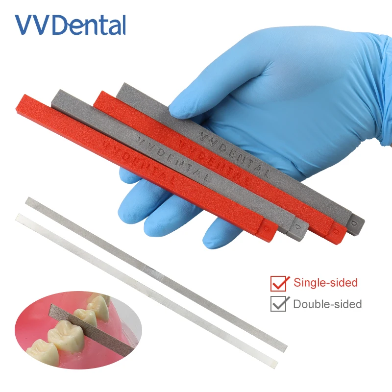 5Pcs Diamond Abrasive Dental Sandpaper Strips Single Double Sided Gap Adjustment Restoration Tools For Dental Clinical Operation