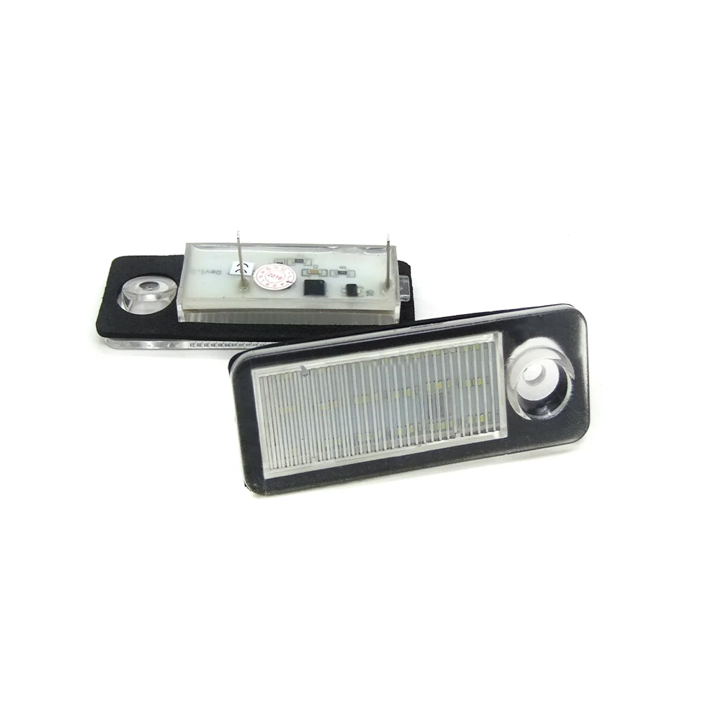 2Pcs Canbus LED License Plate Light For Audi A6 C5 4B Avant Wagon 1998-2005 RS6 RS6 Plus 2003-2005 White Car-Styling Number Lamp
