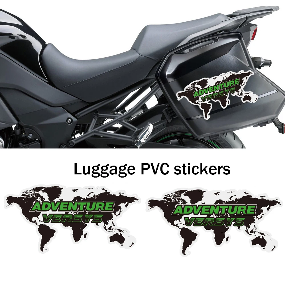 

For Kawasaki 300 400 650 1000 Adventure Protector Luggage Aluminium Cases VERSYS Windshield VERSYS-X 250 Tank Pad Stickers ﻿