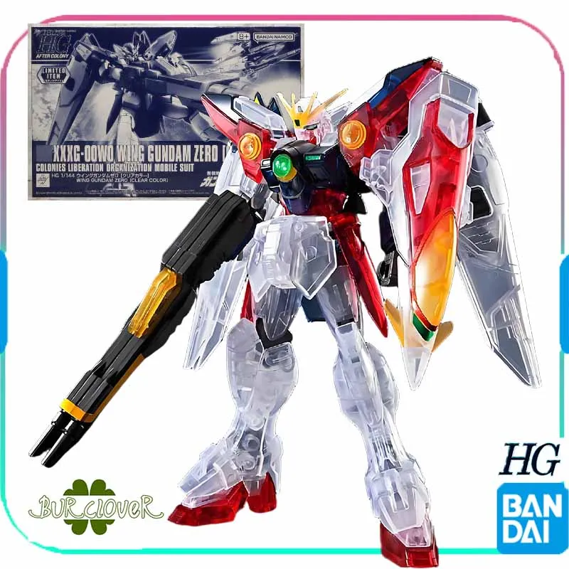 

Bandai Original GUNDAM HG Series XXXG 00W0 WING GUNDAM ZERO CLEAR COLOR Anime Action Figure Assembly Model Toys For Children