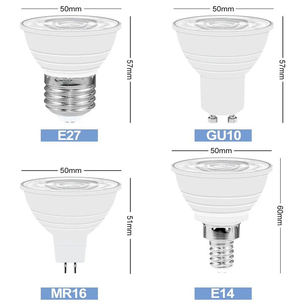 Professional 220V 5W LED GU10 Spotlight Bulb 35W equivalent Warm White 3000K Daylight White Flood Bulb Light