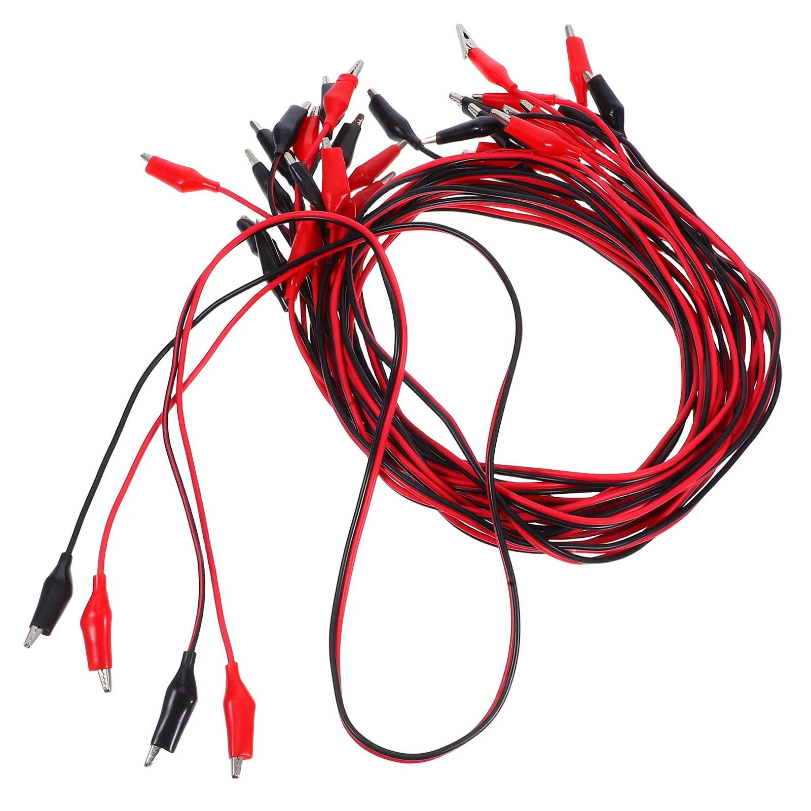 10Pcs Dual Ended Alligator Clip Test Wires Portable Lightweight for Breadboard Prototyping Wiring Instrumentation