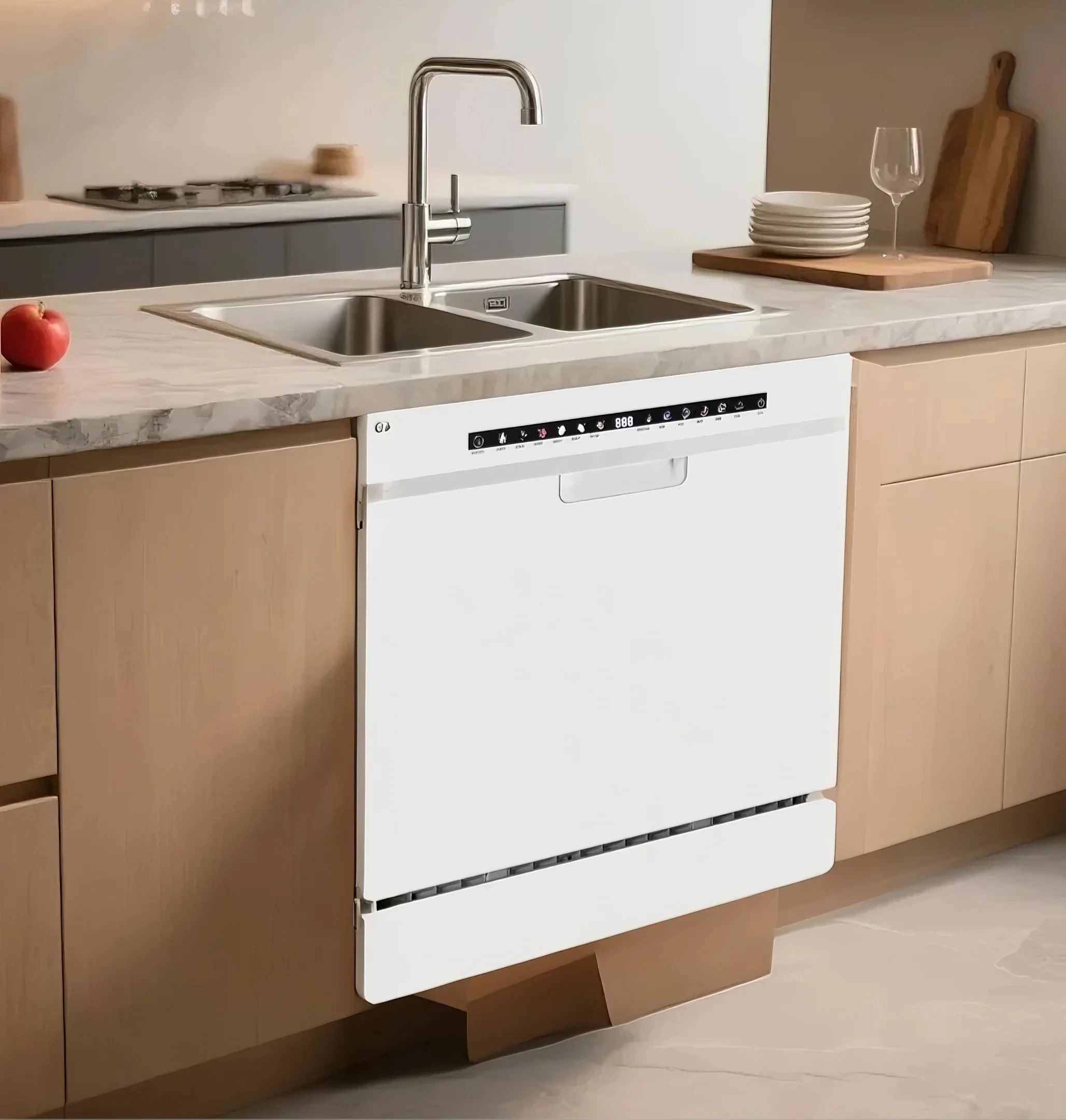 14 Sets Of PTC Hot Air Drying Automatic Built-in Stainless Steel Dishwasher Kitchen Appliances