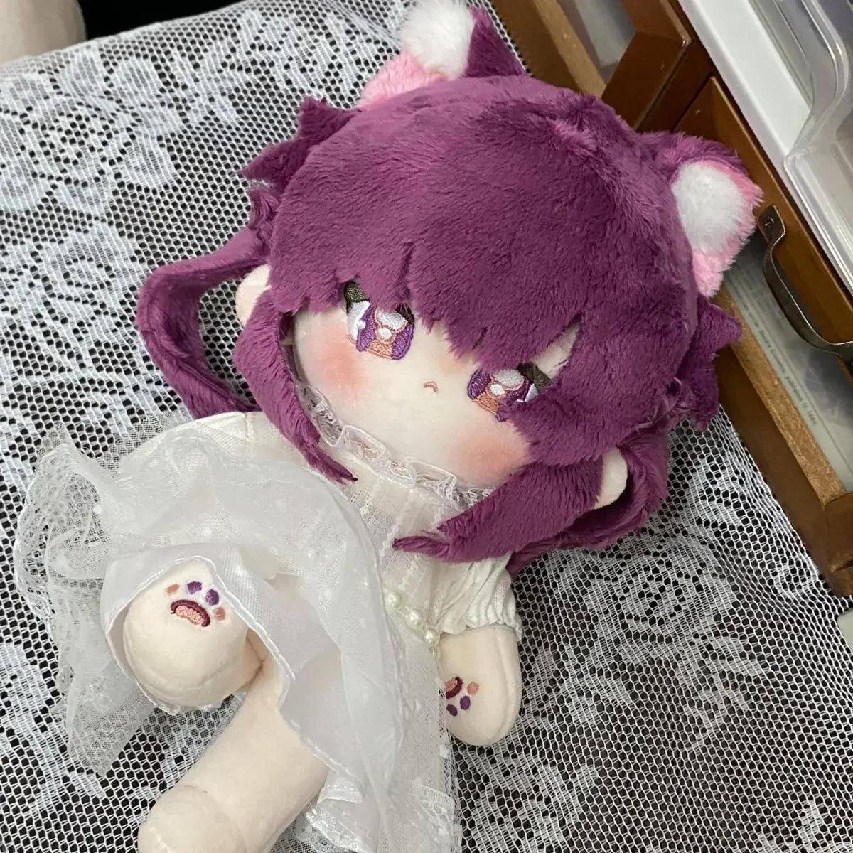 Juego Honkai: Star Rail Kafka, muñecas de vestir, Cosplay, muñeco de peluche de algodón, cuerpo, cola, juguetes de peluche, figura, regalo de Navidad, 20cm