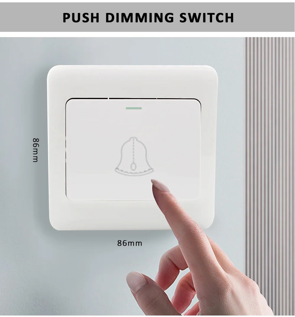 MJJC V1 LED Dimmer 12V 24V 36V 5V 8A RF 2.4G Wireless Touch Remote LED Push Dimer Siwtch for 2835 COB Single Color Strip Light