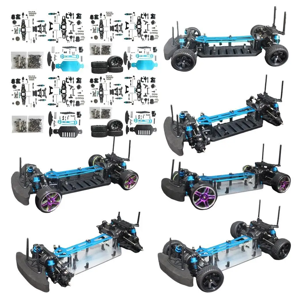 265mm Wheelbase Chassis for HSP 94123 1:10 Scale RC Brushless Monster Car DIY Parts