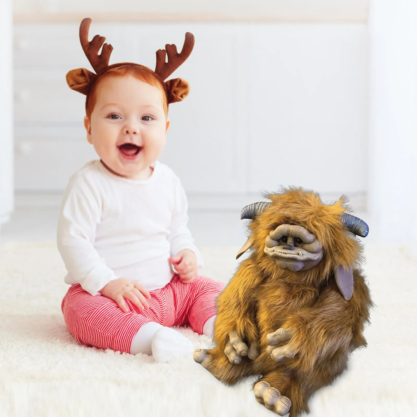 لودو من متاهة أفخم Orangutans ودمى بولهورن اليدوية أفخم دمية لعبة طفل مضحك 9.8 بوصة هدية أفخم دمية الاطفال هدية