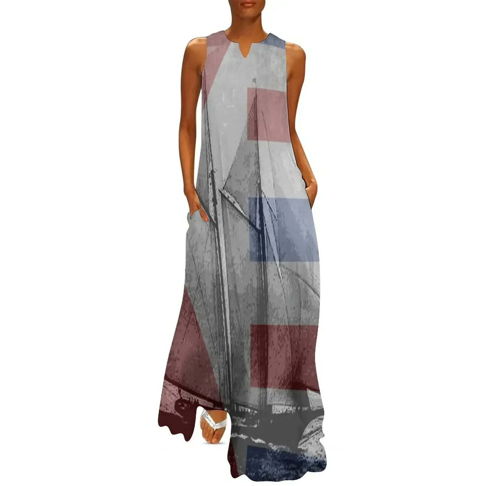

patriotic sail Long Dress Woman clothes Women's evening dress long dress women Woman's evening
