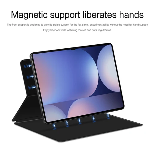 Imagen 2 del producto Para Samsung Galaxy Tab S10 S9 S8 S7 FE Plus 10,9 11 12,4 13,1 pulgadas funda magnética para Tab S10 S9 S8 Ultra 14,6 funda con soporte para lápices