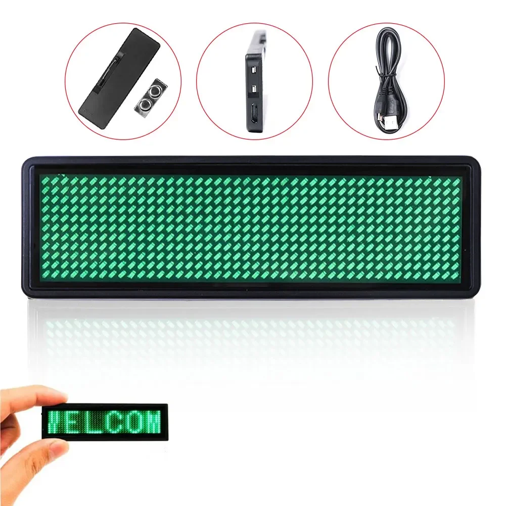 Mini badge numérique LED aste Bluetooth, programmable, message défilant, nom, affichage d'étiquette, langues, bricolage