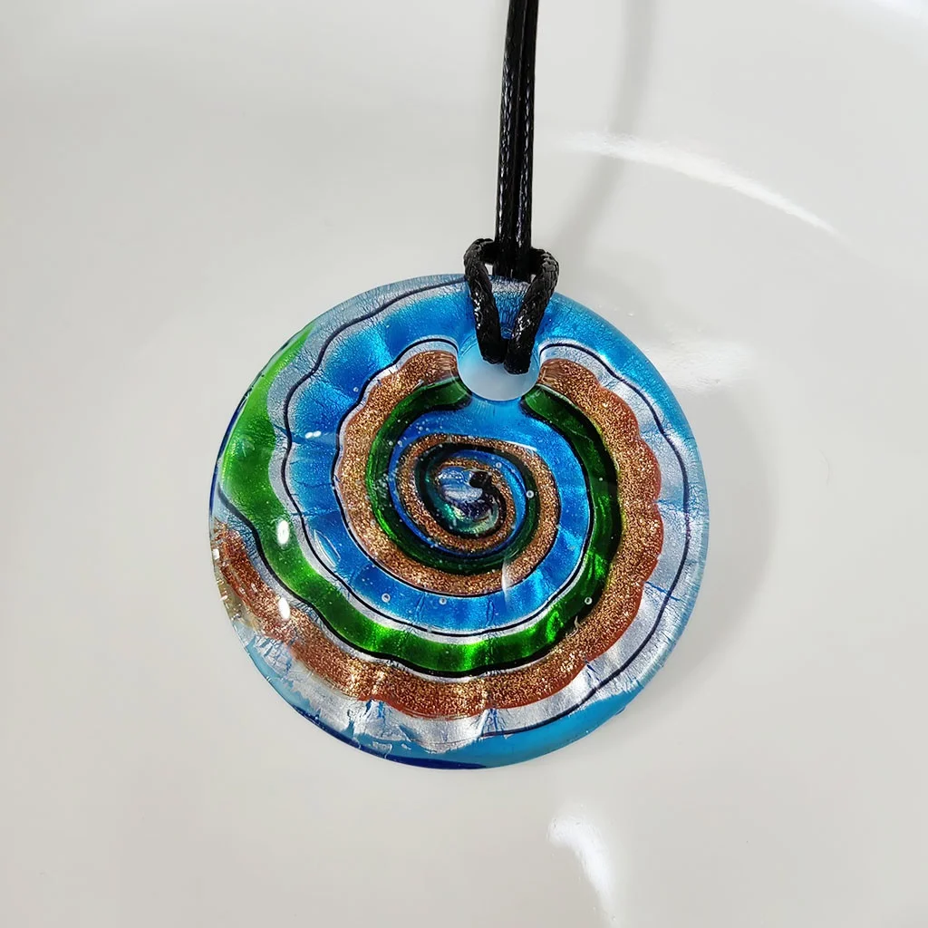 Handmade Murano Glass Pendant Necklace Colorful Retro Sand Various For Women Glass Jewelry Wedding Party Girl Loves Gifts