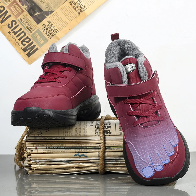 Warm Cotton Shoes for Men Women Winter Casual Extra Wide Width Snow Boots Lightweight Comforthable Trekking Walking Sports Shoes
