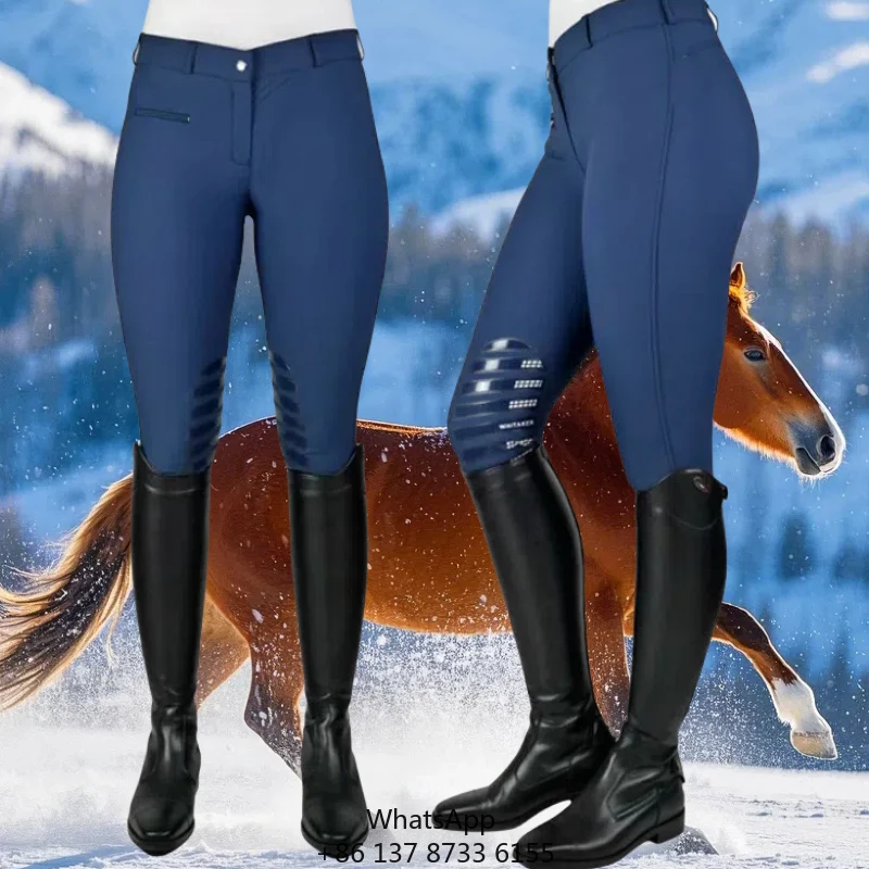 Women's Active Schooling Equestrian Tights Ventilated Knee Breeches Riding Pants Knee Patch Horse Riding Wear Spandex/Nylon