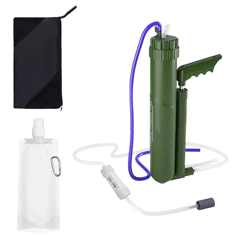 

Water Filter Camping 0.0001 Micron Hand Pump Water Filter Survival High Precision Survival Gear For Safe Drinking Outdoors Large