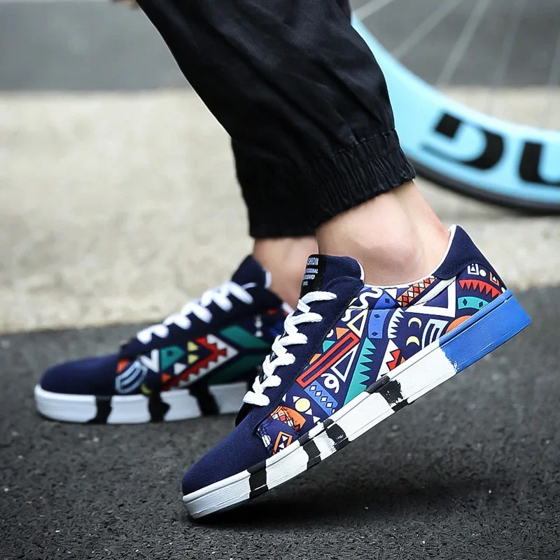 Zapatillas Hombre Casual Shoes for Men Fashion New Printing Sneakers Comfort Flat Vulcanized Shoes Dropshipping Tenis Masculino