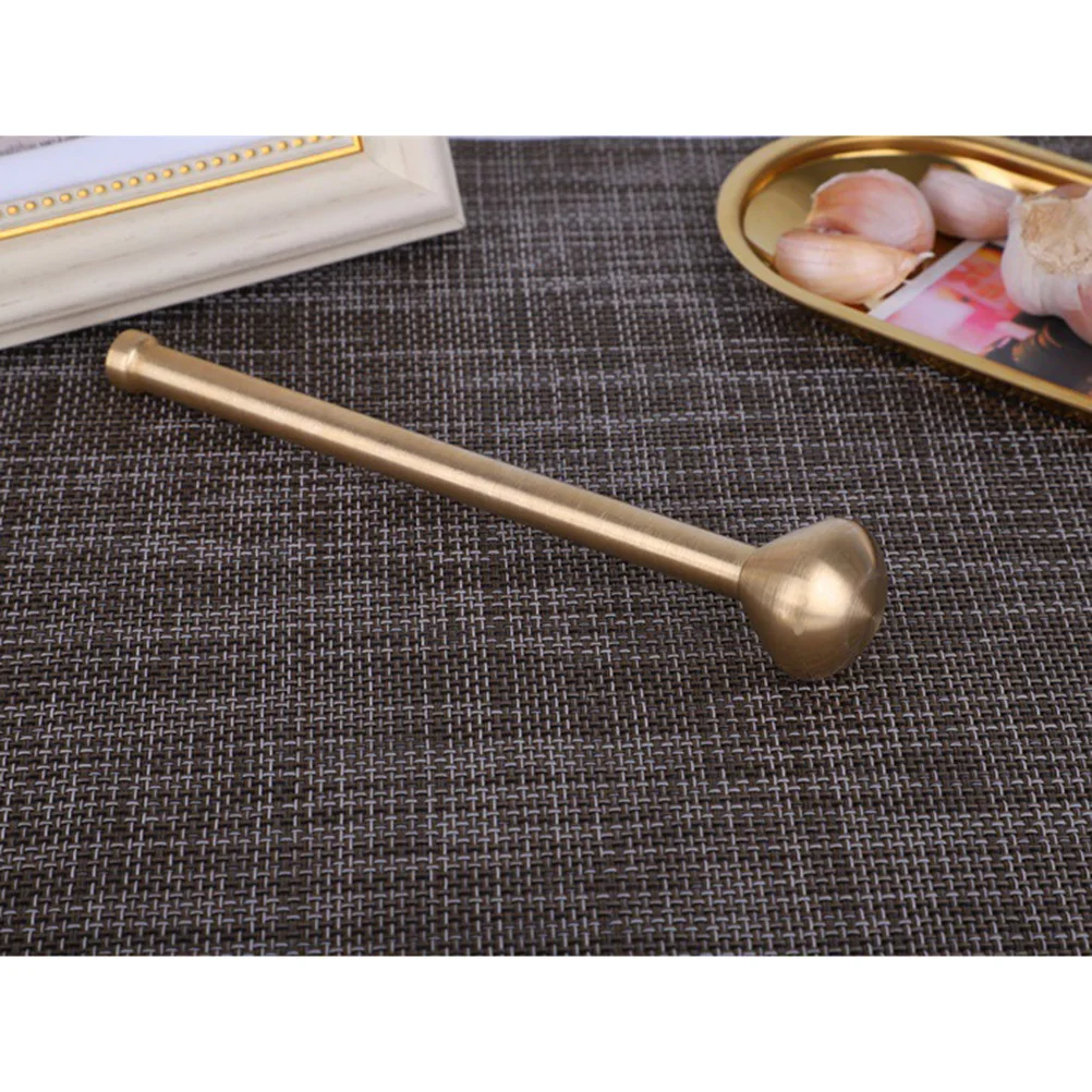 

Brass Mortar and Pestle Medicine Heavy Metal Crusher for Spices Seasoning Kitchen Use No Residual Taste
