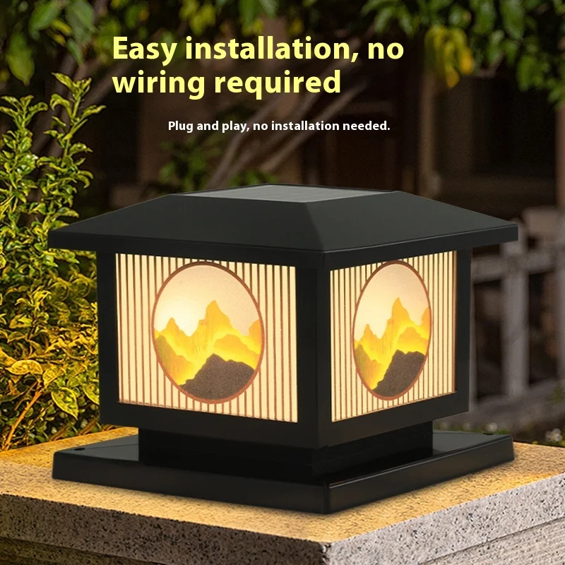 

Solar Column Lamps, Outdoor Garden Wall Lamps, Modern Minimalist Villa Courtyard Gate Pillar Lamps, Atmosphere Lighting Lamps