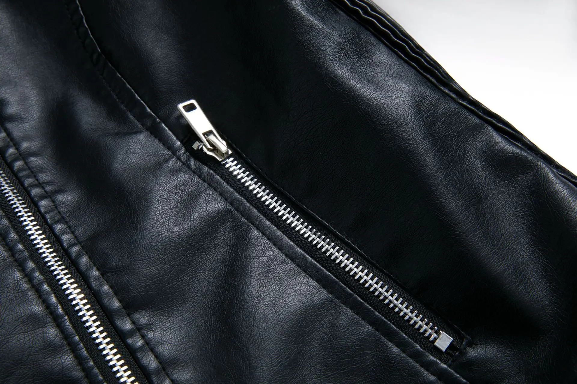 Women's Short Leather Jacket, Slim Fit, Flip Collar, Motorcycle Suit, Oblique Zipper Jackets, Spring and Autumn Clothes, tops