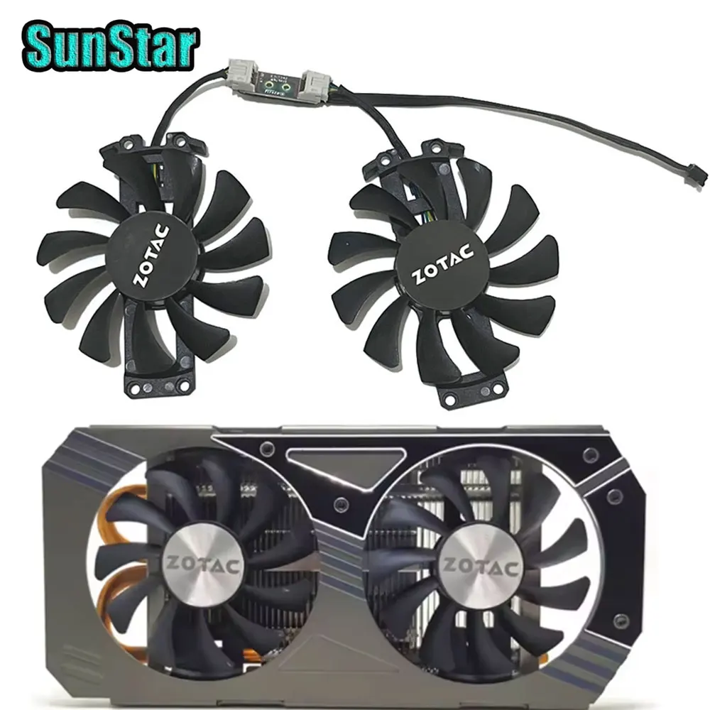 New GA81S2U 75MM GTX 960 DC 12V 0.38A ddr5 GPU video Cooling Fan,For Zotac GTX 950 960 GTX 1060 ddr5 Graphics Card Cooler Fan