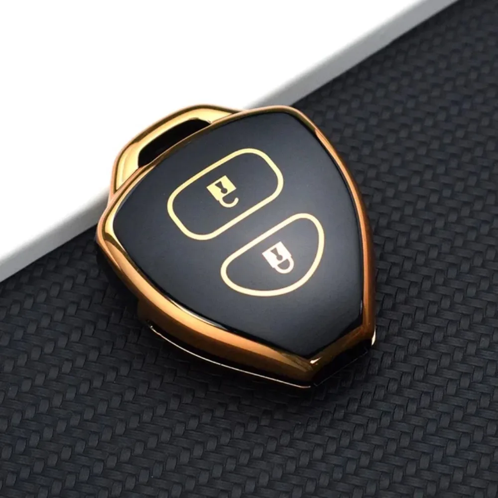 2 Buttons Key Case Shell Cover for TOYOTA Corolla Hilux Vitz Rav4 Aqua Camry Tpu Car Key Case