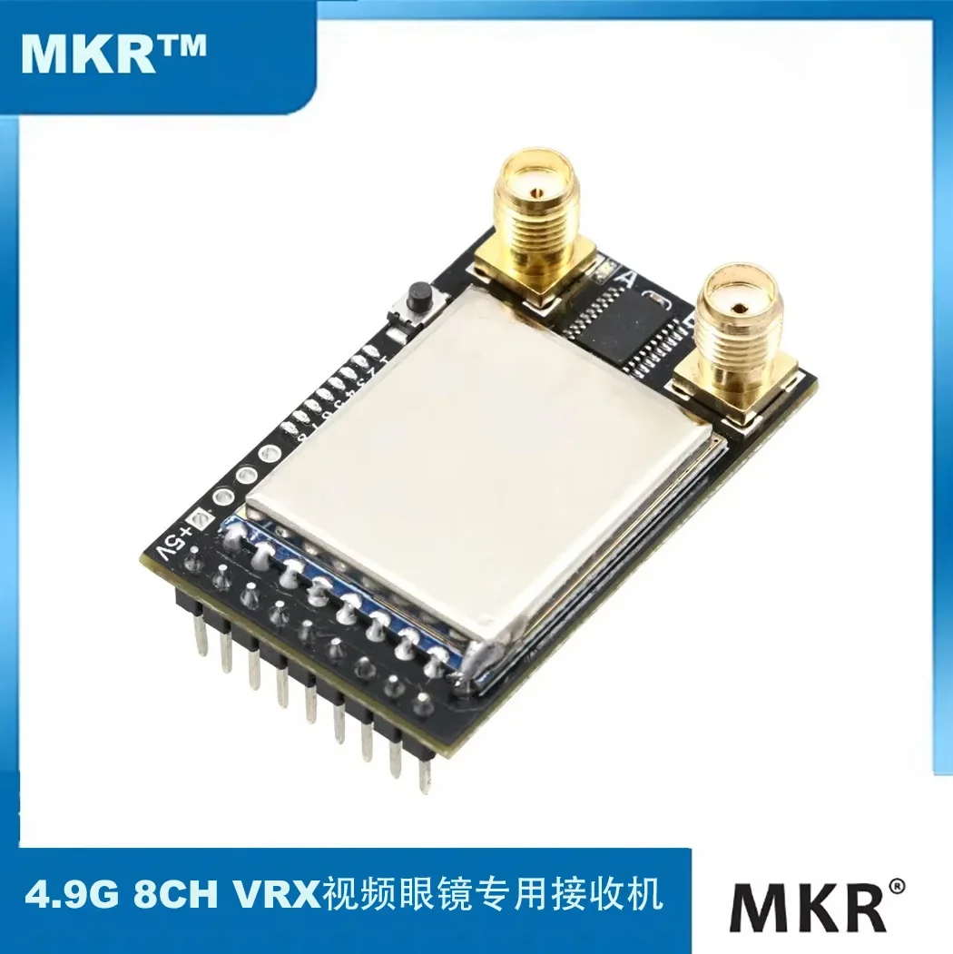 

Приемник FPV VRX 4,9G 8-канальный приемник для видеоочков Аксессуары для дронов Передача на большие расстояния через передачу изображения в самолете